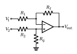 OpAmp differential amplifier