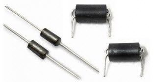 Ferrite beads are wired in series with supply lines