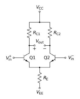 Transistorized differential amplifier