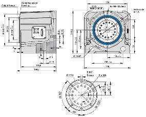 RDH-M Rotary Stage Dimensioned Drawing